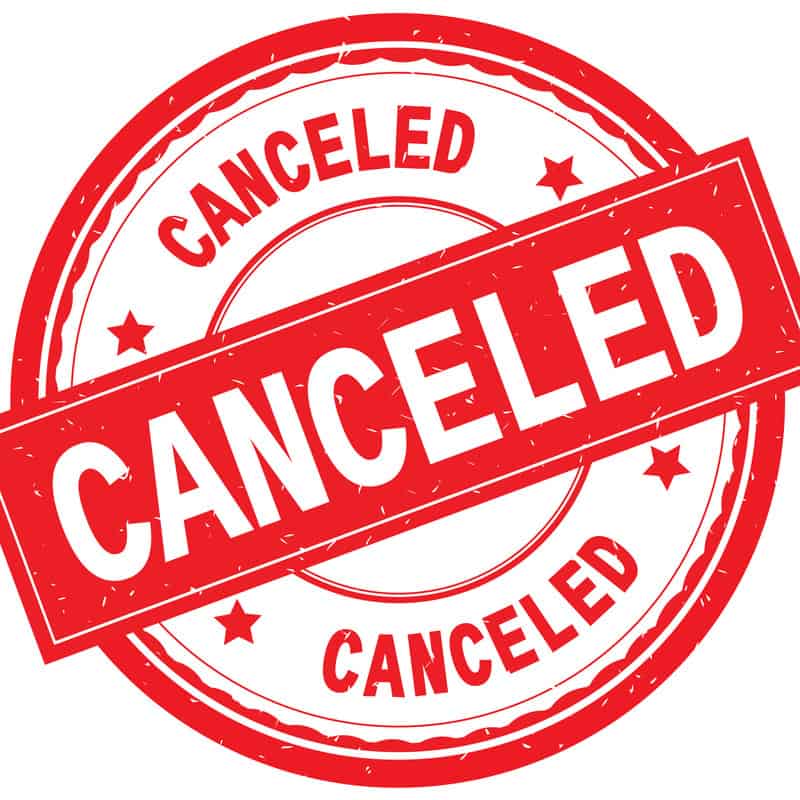 Citizens Insurance policy cancellation Florida - canceled stamp