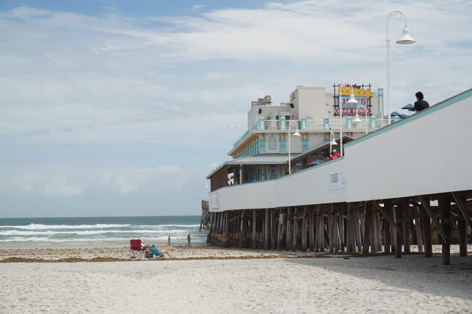 Main Street Pier on the oceanfront in Daytona Beach, Volusia County, Florida
