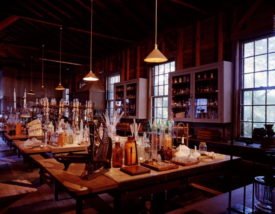 Thomas Edison’s laboratory at the Edison and Ford Winter Estates in Fort Myers, Florida