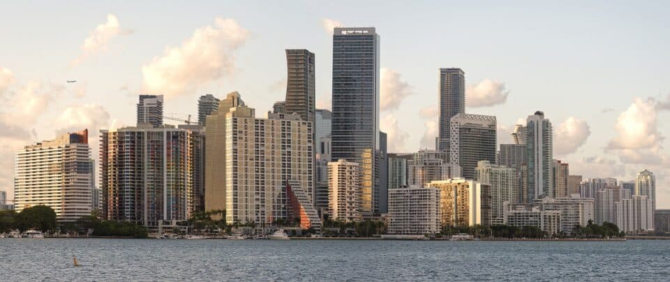 Miami skyline in Miami-Dade County, Florida