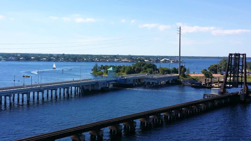 The Old Roosevelt Bridge over the St. Lucie River at Stuart, Florida