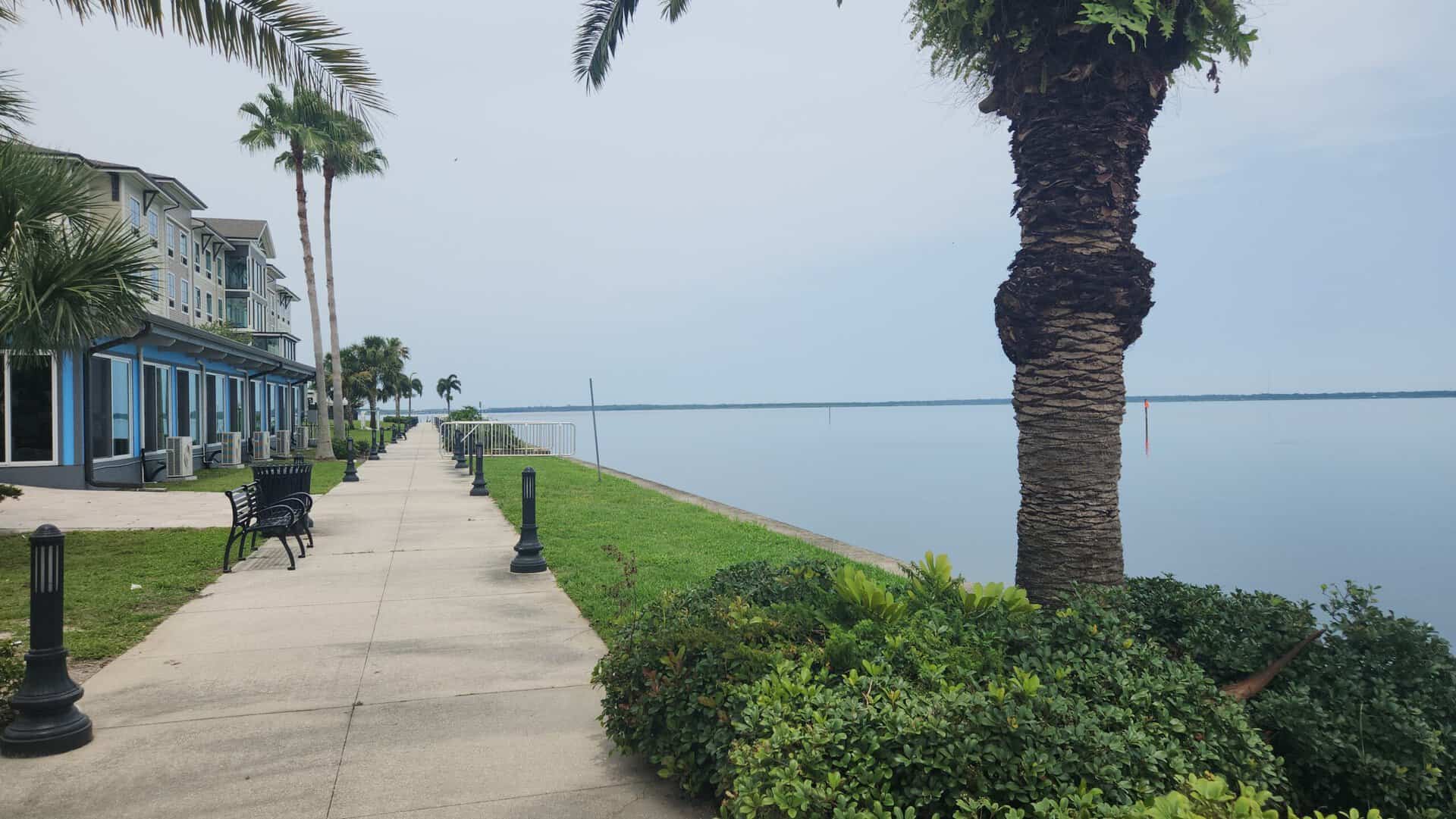 The Sanford Riverwalk along Lake Monroe in Sanford, Seminole County, Florida