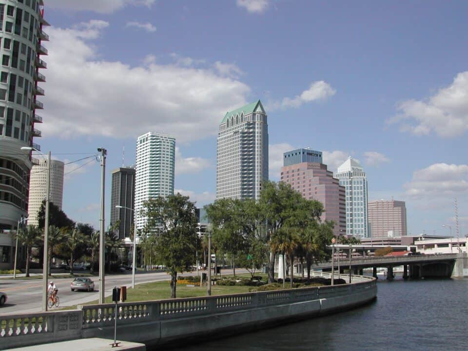 Downtown Tampa skyline in Hillsborough County, Florida